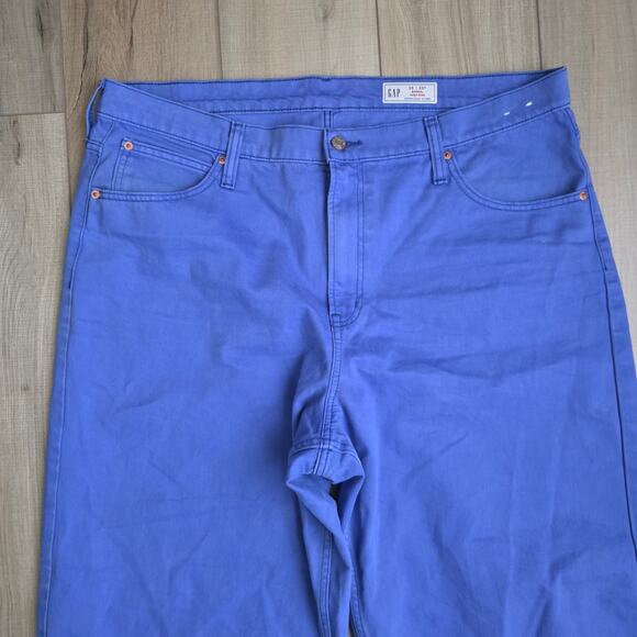 GAP High Rise Barrel Dazzling Blue Jeans Women Plus Sz 35 R - Picture 6 of 15